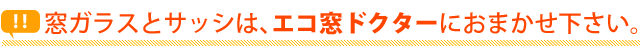 栃木県下都賀郡野木町、小山市、茨城県古河市、埼玉県久喜市の窓・ガラスとサッシは､エコ窓ドクター野木町店「ナラさん」におまかせ下さい。